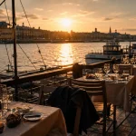 Restaurant sur les quais à Bordeaux, dîner face à la Garonne