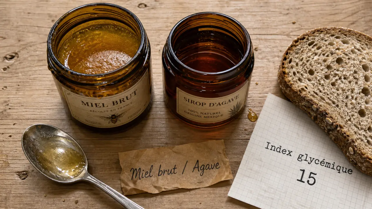 Sirop d agave ou miel : miel brut et sirop d agave, index glycémique