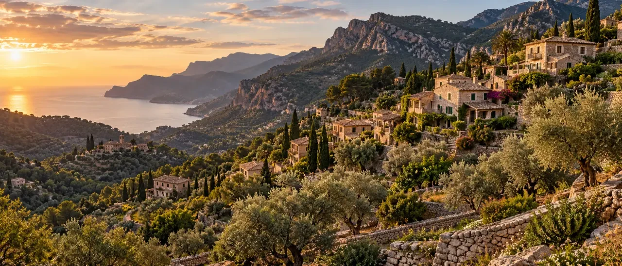 Majorque à visiter : village de pierre dans la Serra de Tramuntana