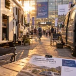 Salon camping car dusseldorf 2025 : allée avec camping-car au Caravan Salon